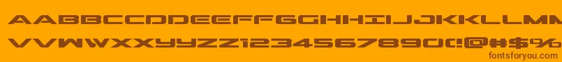 Police Outriderbold – polices brunes sur fond orange
