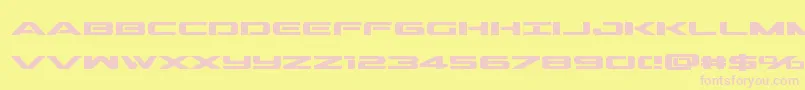 Outriderbold-fontti – vaaleanpunaiset fontit keltaisella taustalla