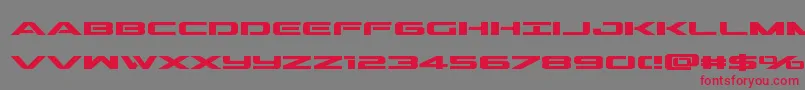 フォントOutriderbold – 赤い文字の灰色の背景