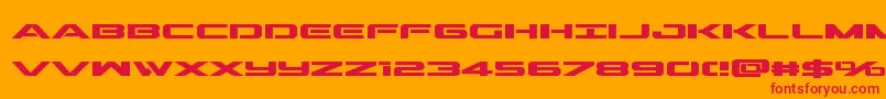 Outriderbold Font – Red Fonts on Orange Background