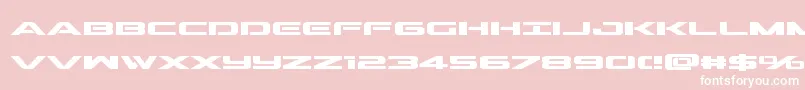 Outriderbold Font – White Fonts on Pink Background