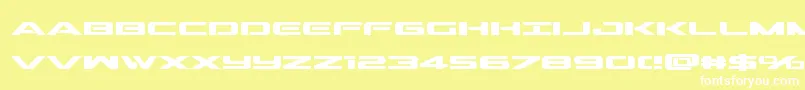 フォントOutriderbold – 黄色い背景に白い文字
