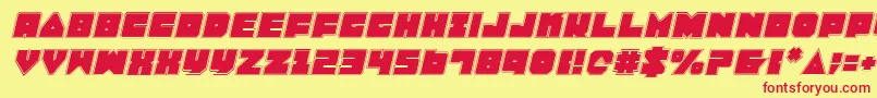 LoboTommyProItalic Font – Red Fonts on Yellow Background