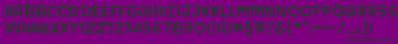 MondobeyondobbReg Font – Black Fonts on Purple Background