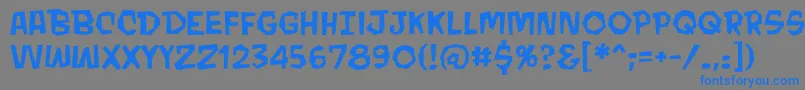 MondobeyondobbReg Font – Blue Fonts on Gray Background