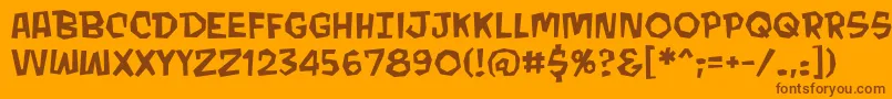 MondobeyondobbReg Font – Brown Fonts on Orange Background