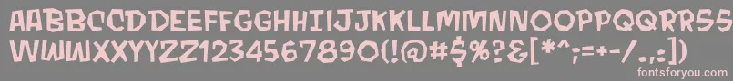 MondobeyondobbReg Font – Pink Fonts on Gray Background