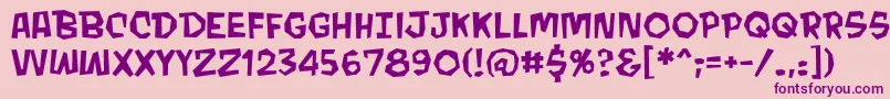 MondobeyondobbReg Font – Purple Fonts on Pink Background