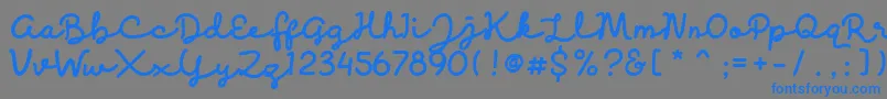 Discobaby Font – Blue Fonts on Gray Background