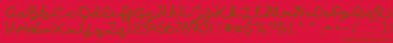 Discobaby Font – Brown Fonts on Red Background