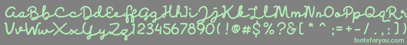 Discobaby Font – Green Fonts on Gray Background