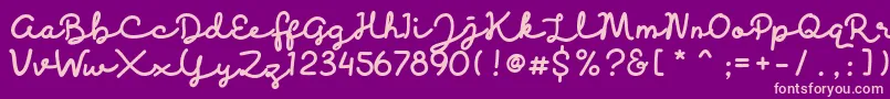 Discobaby Font – Pink Fonts on Purple Background