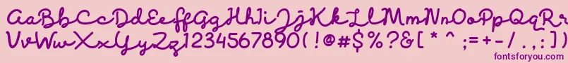 Discobaby Font – Purple Fonts on Pink Background