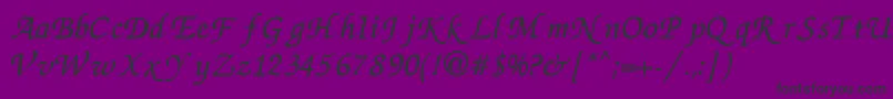 ZcR-fontti – mustat fontit violetilla taustalla