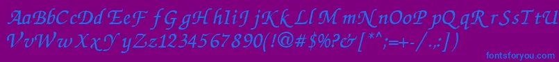 ZcR Font – Blue Fonts on Purple Background