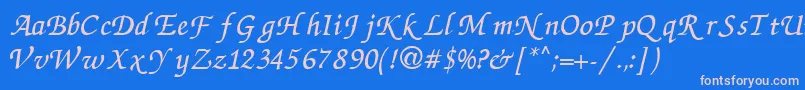 ZcR Font – Pink Fonts on Blue Background