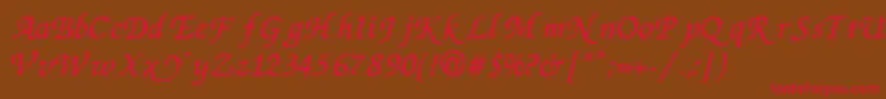ZcR Font – Red Fonts on Brown Background