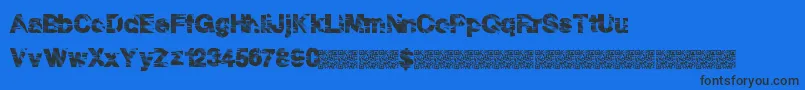 Discoparty Font – Black Fonts on Blue Background