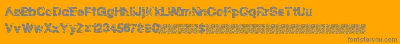 Discoparty Font – Gray Fonts on Orange Background