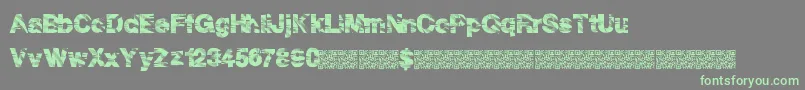 Discoparty Font – Green Fonts on Gray Background