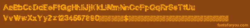 Discoparty Font – Orange Fonts on Brown Background