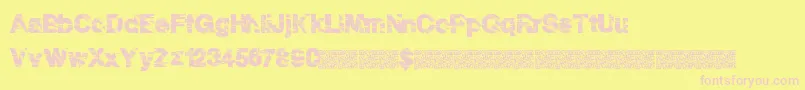 Discoparty Font – Pink Fonts on Yellow Background