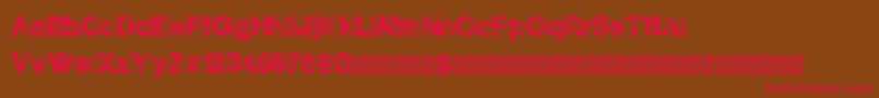 Discoparty Font – Red Fonts on Brown Background