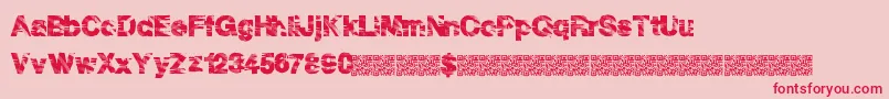 Discoparty Font – Red Fonts on Pink Background