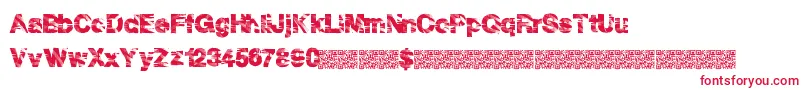 Discoparty Font – Red Fonts on White Background