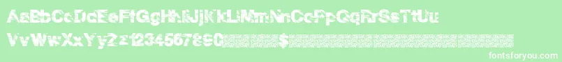 Discoparty Font – White Fonts on Green Background