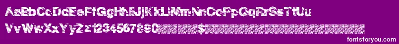 Discoparty Font – White Fonts on Purple Background