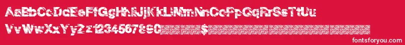 Discoparty Font – White Fonts on Red Background