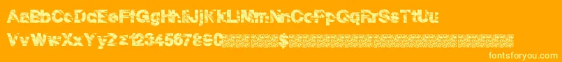 Discoparty Font – Yellow Fonts on Orange Background