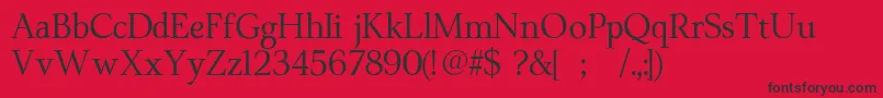 Moderataserif-fontti – mustat fontit punaisella taustalla