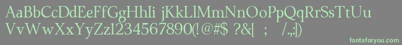 Moderataserif-fontti – vihreät fontit harmaalla taustalla