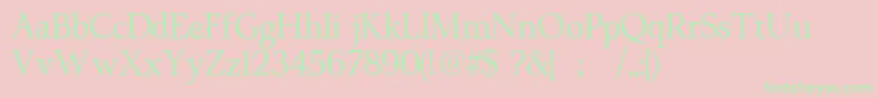 Moderataserif-fontti – vihreät fontit vaaleanpunaisella taustalla