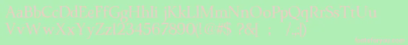 Moderataserif-fontti – vaaleanpunaiset fontit vihreällä taustalla