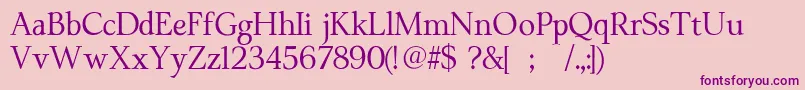 Шрифт Moderataserif – фиолетовые шрифты на розовом фоне