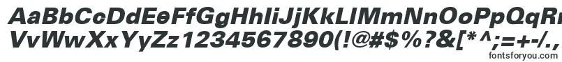 Шрифт UniversceBlackoblique – типографские шрифты
