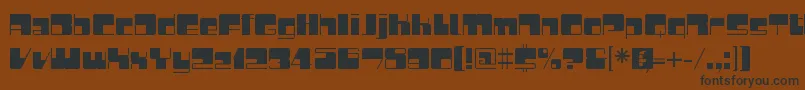 PiquanceRegular-Schriftart – Schwarze Schriften auf braunem Hintergrund