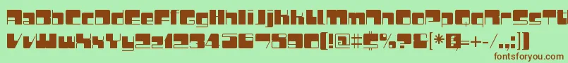 PiquanceRegular Font – Brown Fonts on Green Background