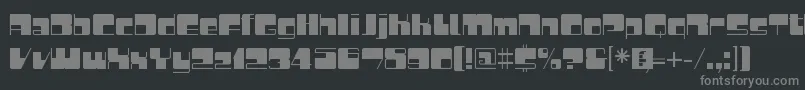 Шрифт PiquanceRegular – серые шрифты на чёрном фоне