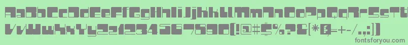 PiquanceRegular Font – Gray Fonts on Green Background