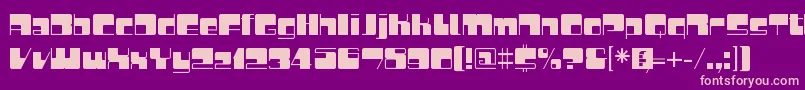 PiquanceRegular Font – Pink Fonts on Purple Background