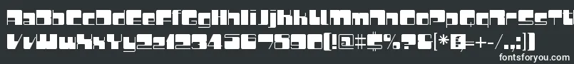 フォントPiquanceRegular – 黒い背景に白い文字