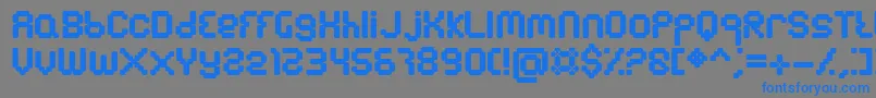 フォントEmulator – 灰色の背景に青い文字
