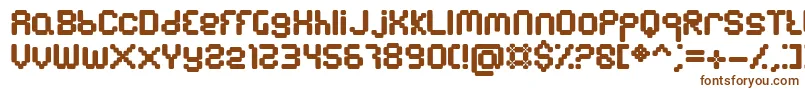 Emulator Font – Brown Fonts on White Background