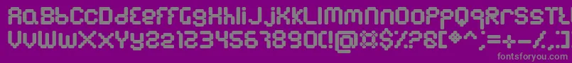Czcionka Emulator – szare czcionki na fioletowym tle