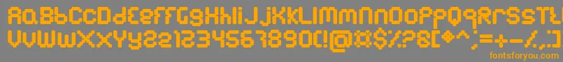 Emulator Font – Orange Fonts on Gray Background