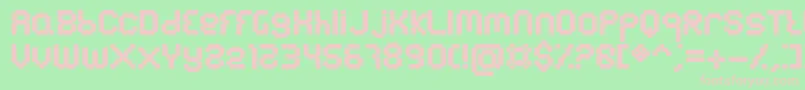 Emulator-fontti – vaaleanpunaiset fontit vihreällä taustalla